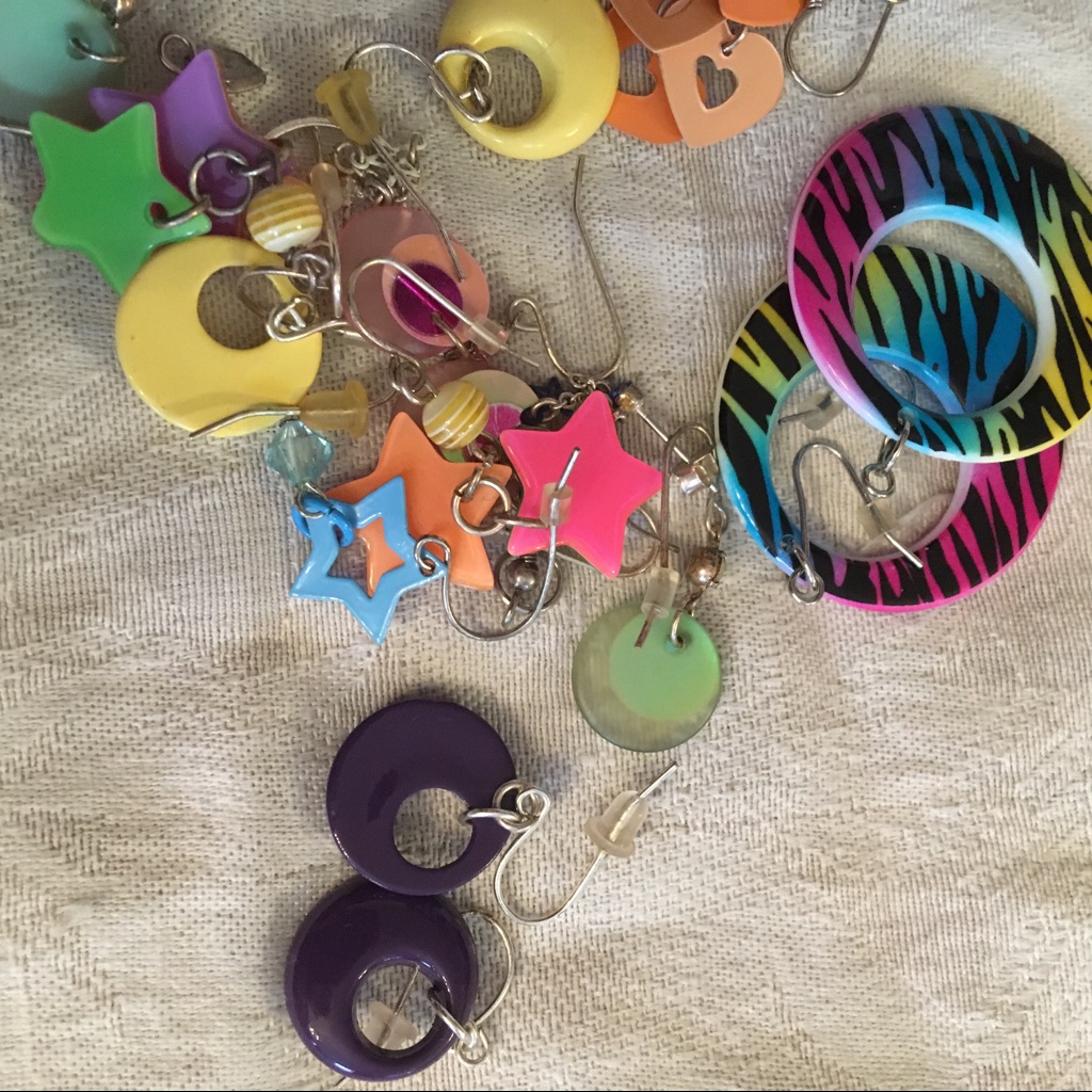 10+ Pair Of 1980’s Style Earrings-As Is